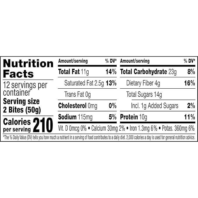 RXBAR Protein Energy Bites Gluten Free Protein Balls Dark Chocolate Peanut Butter 21.1oz Box (24 Bites)