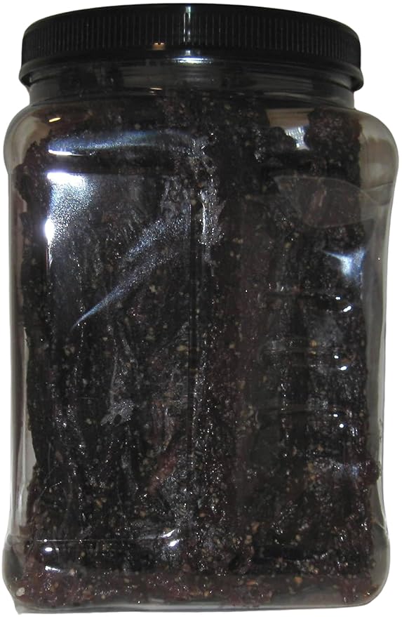 1/2 Gallon Jar Reser's Peppered Beef Jerky 1 Pound of Jerky