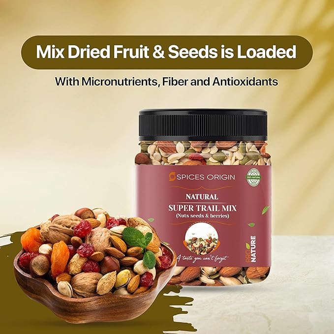 Spices Origin Roasted Premium Nuts Seeds &amp Berries (Sports Mix) |Combo Pack Of 2| 500 Grams_Packing May Vary