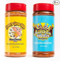 Meat Church BBQ Rub Combo: Honey Hog (14 oz) and Holy Gospel (14 oz) BBQ Rub and Seasoning for Meat and Vegetables Gluten Free One Bottle of Each