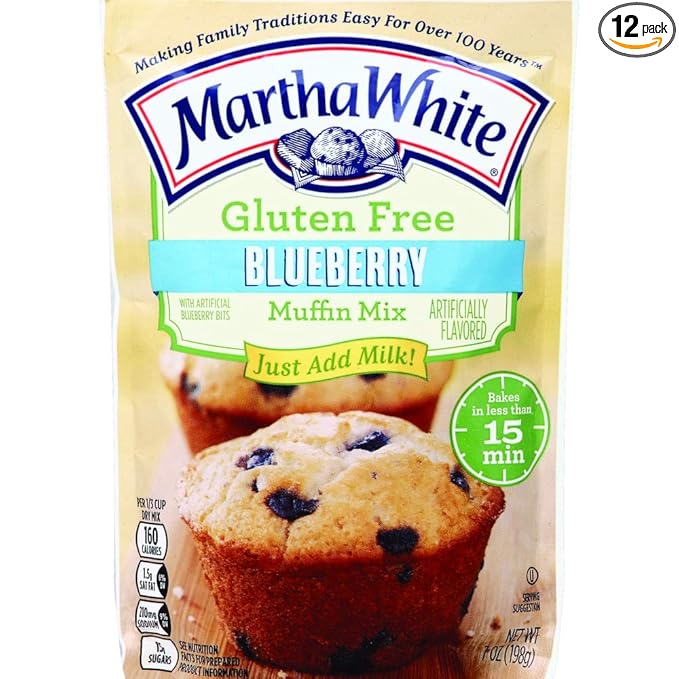 Martha White Gluten Free Blueberry Muffin Mix 7 Ounce (Pack of 12)