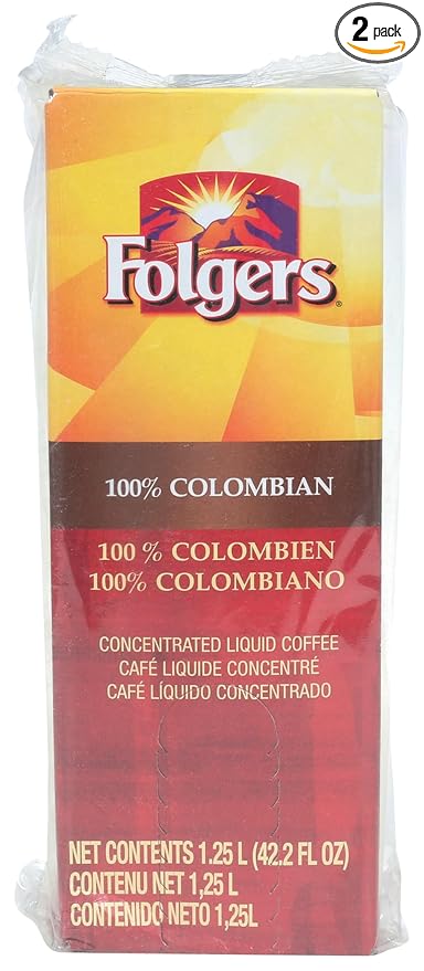 Folgers 100 Percent Colombian Coffee Liquid 1.25 Liter - 2 per pack - 1 each.