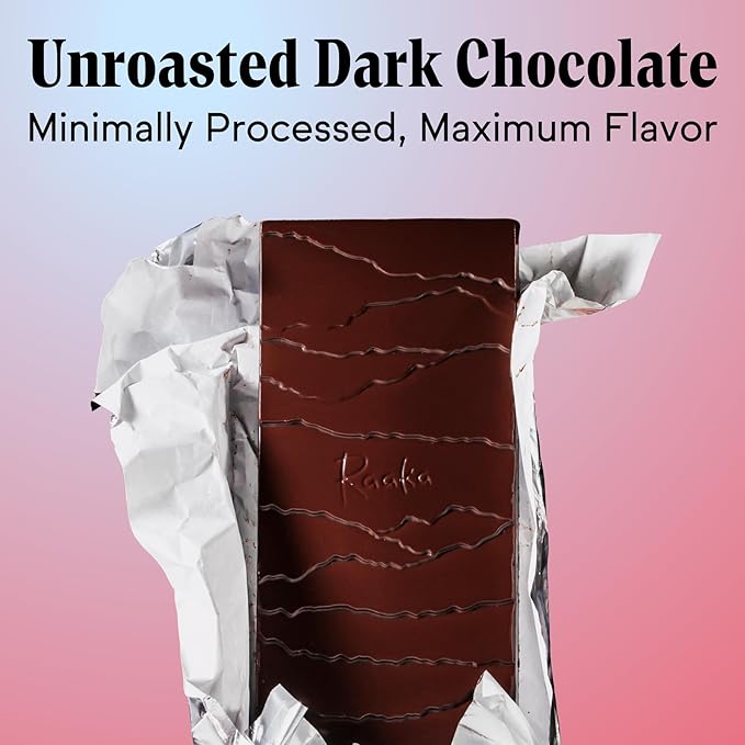 Raaka Coconut Milk 60% Dark Chocolate | Gourmet Plant-Based Dark Chocolate | Organic Vegan Dairy Free Transparent Trade Soy Free Gluten Free Kosher | 1.8oz Bars 12-Pack