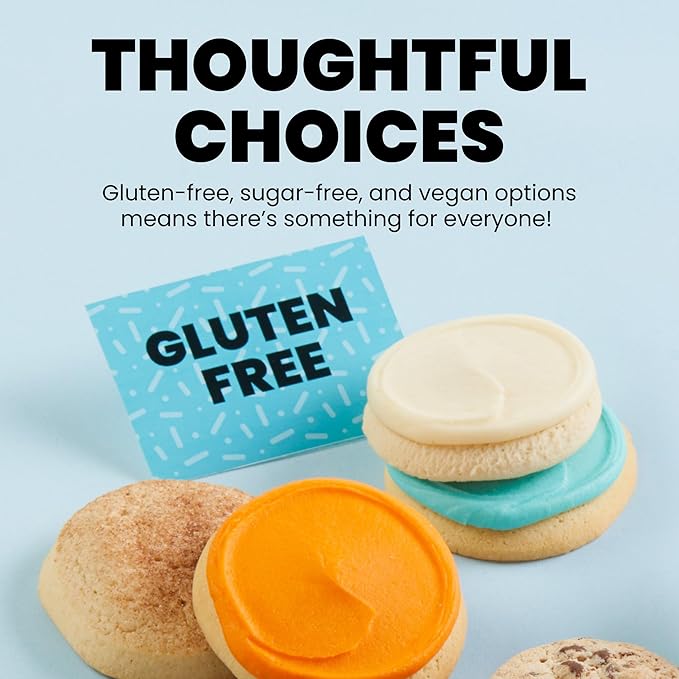 Cheryl's Cookies® Gluten-Free Cookie Gift Box with 12 Gluten Free Buttercream-Frosted Sugar Cookies Individually Wrapped Gift for Any Occasion Family Friends Coworkers