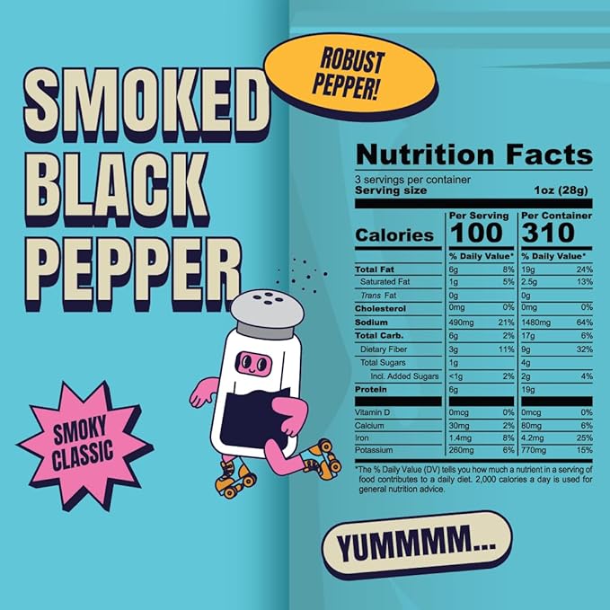 Louisville Jerky Co. Vegan Jerky Variety Pack Plant Based Protein Snack (3 Ounce 5-Pack) – Smoky Carolina BBQ Buffalo Hot Wing Maple Bacon Smoked Black Pepper General Tso