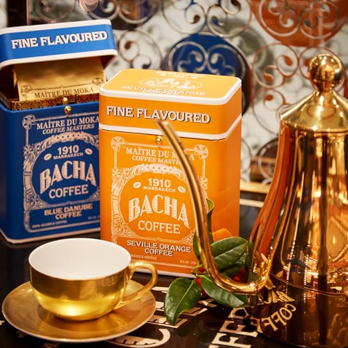Bacha Coffee | Milano Morning Fine Flavoured Ground Beans Medium Roast 100% Arabica Specialty Coffee 250g Signature Nomad Collection Gift Box