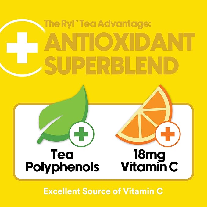 Ryl Iced Tea Lemon Antioxidant Superblend Zero Sugar Low Carb Zero Calorie Iced Tea 16.0 Fl Oz (12-Pack)