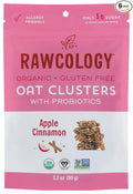 Rawcology Oat Clusters with Probiotics Apple Cinnamon USDA Certified Organic Vegan Nut Free Dairy Free Soy Free Gluten Free &amp Non-GMO 3.2 Ounce (Pack of 6)