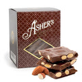 Asher's Chocolates Gourmet Milk Chocolate Covered Almond Bark Sweet and Salty Candy and Almonds Small Batches of Kosher Chocolate Diabetic Friendly Family Owned Since 1892 (1 Pound Sugar Free)