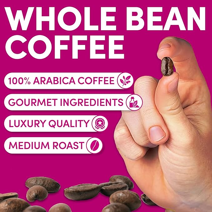 Sarasota Coffee Whole Bean Jamaican Me Crazy | Medium Roast Gourmet Flavored Coffee Beans | Low Acid Mold Free Specialty Grade Bulk Beans | 5lb (80 oz)