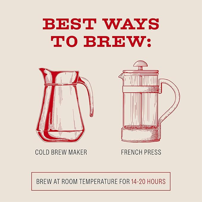 Bizzy Organic Cold Brew Coffee | Bundle | Coarse Ground Coffee | Smooth &amp Sweet 1 LB + Breakfast Blend 1 LB | 2 Pack