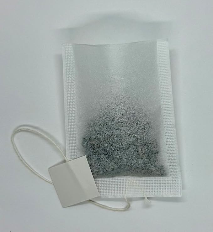 250 Empty Tea Bags 2.36 x 3.14 (60 x 80 mm) White Compostable With String and Tag Tea Infuser for Loose Tea Herbs are Disposable Tea Strainer Bags Made of Wood (Pulp) Fibers.