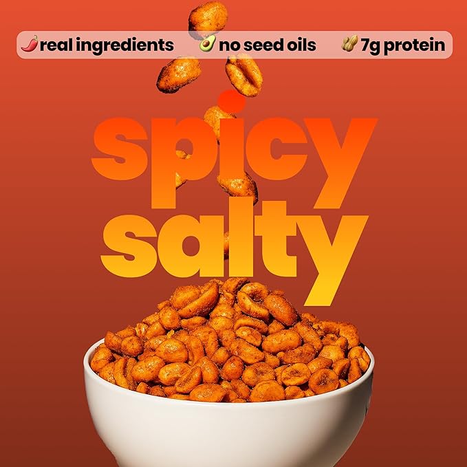 Confusion Snacks Chili Spiced Hot Peanuts – Spicy Snacks with a Hot &amp Spicy Taste Keto High Protein Seed Oil Free Gluten Free Vegan Dry Roasted Nuts 3-Pack 7oz