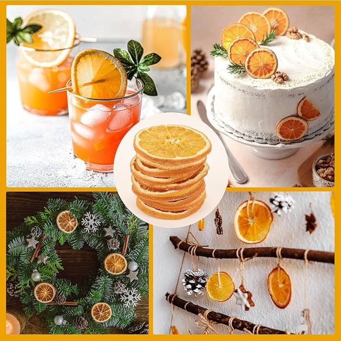 JTEDZI Dried Orange Slices 1.1lb/500g Dehydrated Orange Slices Dried Oranges for Cocktails Crafts and Potpourri