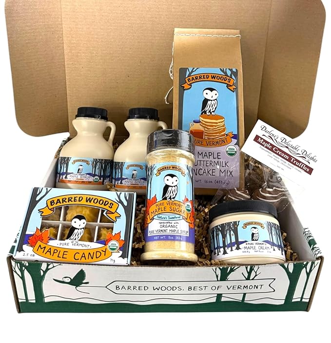 Deluxe Vermont Maple Syrup Gift Box - From Barred Woods Maple Products