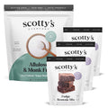Keto Fudge Brownie Mix 9.5oz 3-Pack and Allulose &amp Monk Fruit Zero Calorie Sugar Replacement 4lb Bundle