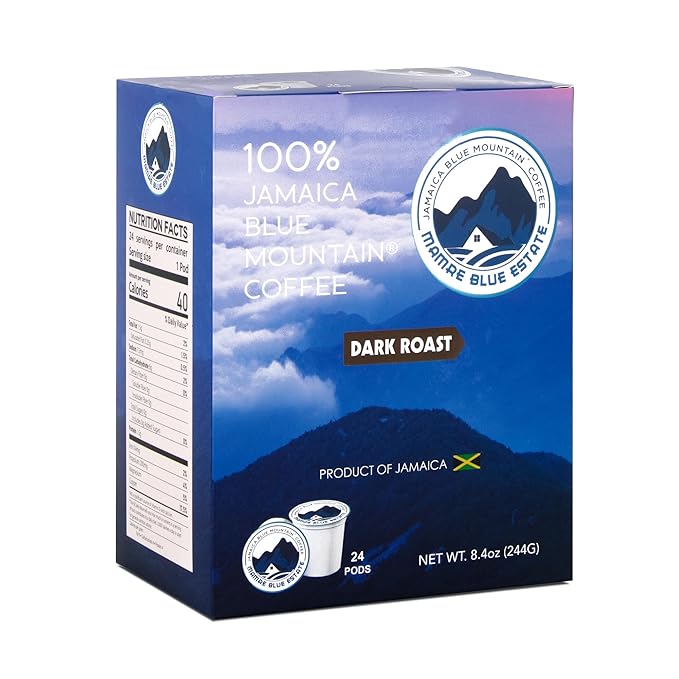 Mamre Blue 100% Jamaica Blue Mountain Coffee (24 Count Dark Roast)