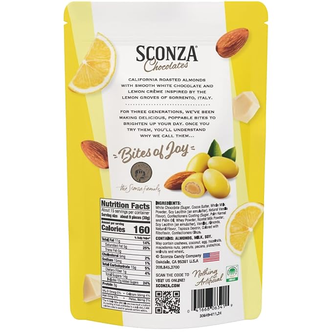 Sconza Lemoncello Almonds 16 oz.