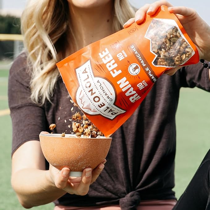 Paleonola Maple Pancake Grain Free Granola 10 Oz Resealable Bag (Pack of 3) - Grainless Paleo Granola Blended w/Organic Maple Syrup Almonds Pepitas Pecans &amp Vanilla Extract - Gluten &amp Dai