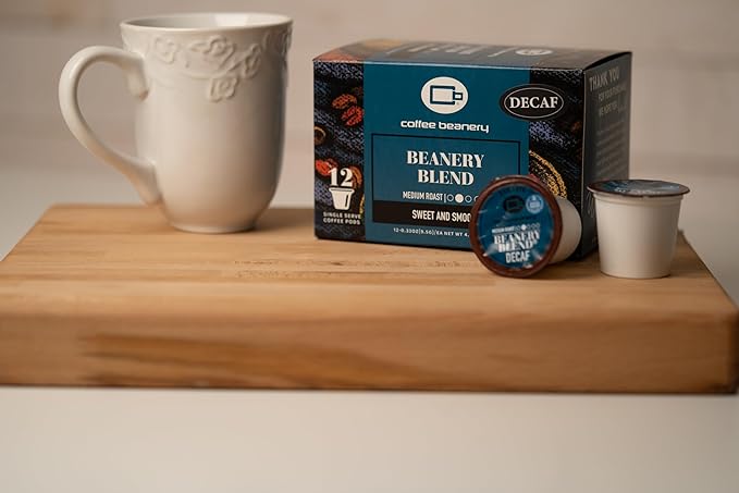 Decaf Beanery Blend Single Serve Coffee Pods | 12ct | SWP Decaf Coffee | 100% Specialty Arabica Coffee