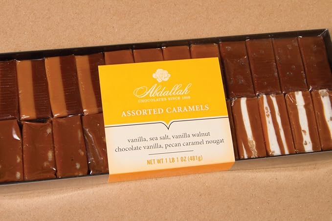 Abdallah Chocolates Assorted Caramels (5 Varieties) 1 lb 1 oz.