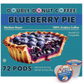 Double Donut Coffee Blueberry Flavored Coffee Pods Medium Roast CoffeeCompatible with Keurig K Cups Brewers 72 Cups