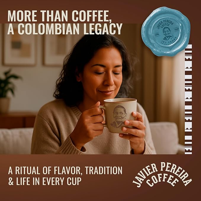 Javier Pereira Coffee - Sweet Boost Colombian Specialty Coffee – Medium Roast – 100% Arabica – Certified Café de Colombia – Sweet Fruity Notes – Ground - 17.6 Oz
