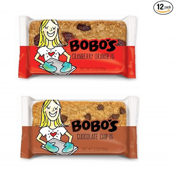Bobo's Oat Bars Chocolate Chip and Cranberry Orange Variety Pack