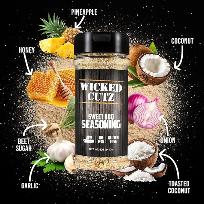 Wicked Cutz Sampler Grill Seasoning Set 5 Pack of Flavored Grilling Spices Jerky Seasoning Low Sodium &amp No MSG Spices &amp Seasonings