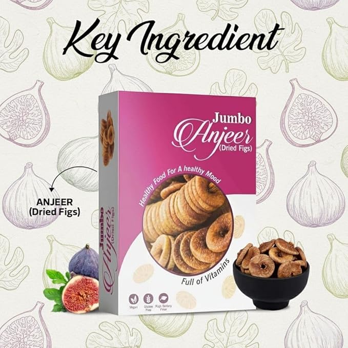 250g Afghani Anjeer Box Dry Fruits | Dried Afghani Anjir Figs Rich in Iron Fibre &amp Vitamins | Healthy Snack Low in Calories and Fat Free | Dry Afghani Anjir Figs
