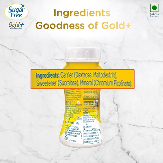 Sugar Free Gold Low Calorie Sweetener - Pack of 2 (100gm x 2) Jar