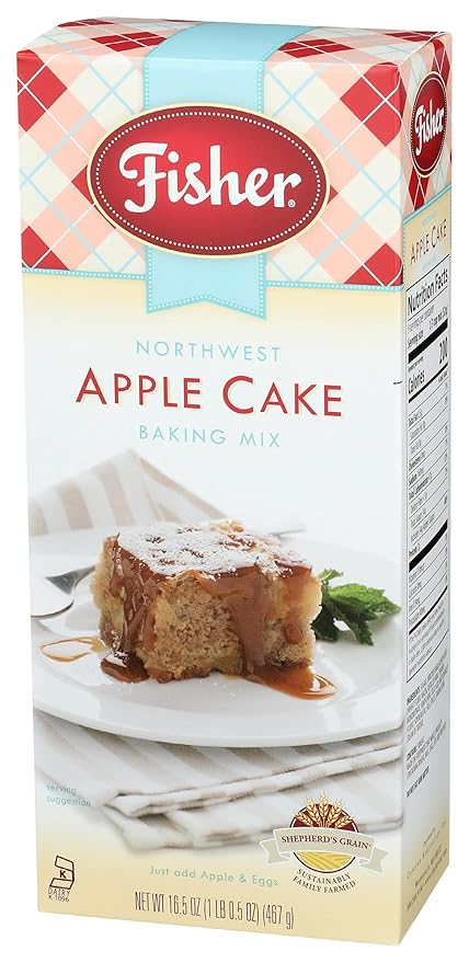 Fisher Northwest Apple Cake Mix 16.5 OZ (Pack of 3)