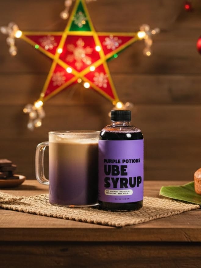 Purple Potions Ube Coffee Flavoring Syrup 10oz Bottle For Making Ube Lattes Cocktails and Desserts Authentic Filipino Flavor