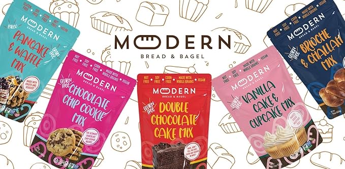 Modern Bread &amp Bagel Gluten-Free Chocolate Chip Cookie Mix | Certified Gluten Free | Nut Free | Soy Free | Non-GMO | Vegan Friendly | Kosher - 14.2oz. (2 Pack)