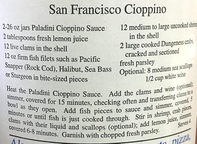 Paladini All-Natural Cioppino Pasta Sauce 26 oz. 2 bottles