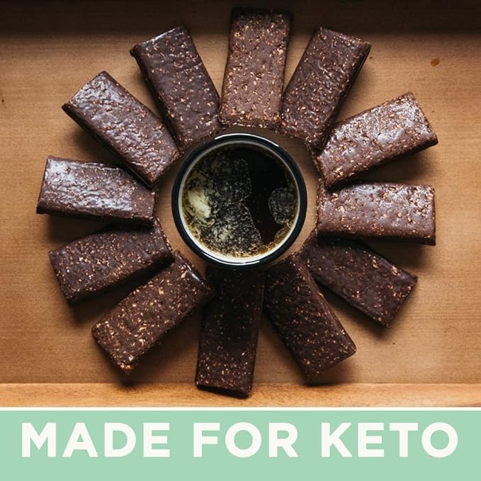 KETO BARS : The Original High Fat Low Carb Ketogenic Bar. Gluten Free Homemade with simple ingredients. [Mint Chocolate 10 Pack]