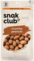 Snak Club Crunchy Peanuts 7.5 Ounce (Pack of 6)