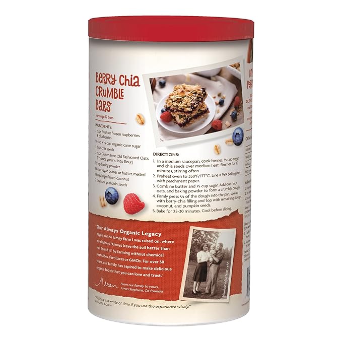 Nature's Path Organic Old Fashioned Oats Oatmeal 18 oz (Pack of 6) Gluten Free Non-GMO