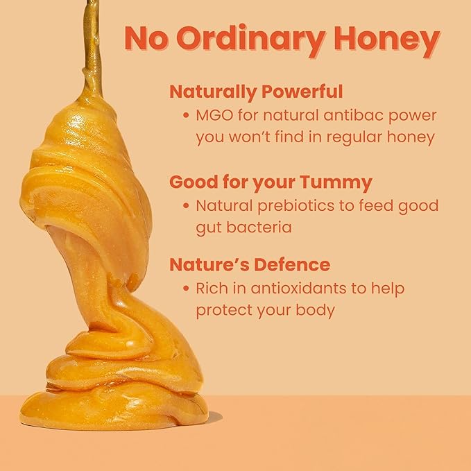 Wonder Honey Raw Manuka Honey New Zealand MGO550 (15+) Tested for 26 Markers Traceable Natural Soothing for Sore Throat Cough - Aids Digestion - Triple Sealed for safety in a Protective Box (1.1lb)