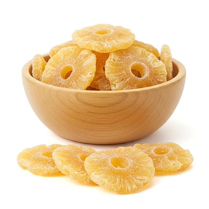 NY Spice Shop All Natural Pineapple Rings - 1 Pound Tropical Pineapples Dried Fruit Snacking - Dried Fruit Pineapple Slice for Baking Topping &amp Smoothies - Pineapples Tidbit for Dessert Party Sna