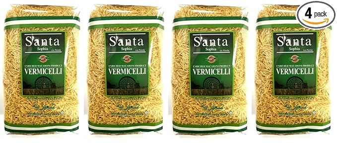 SantaSophia Vermicelli Pasta byBesler Traditional Durum Wheat 16 Oz Pack of 4