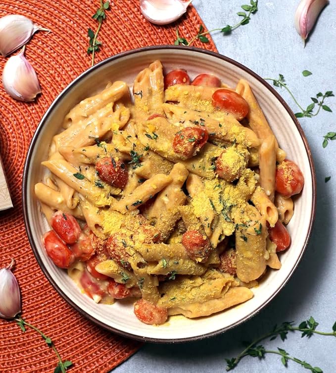 EXPLORE CUISINE Organic Red Lentil Penne - High Protein &amp Fiber Gluten Free Pasta Easy to Make - Organic Non GMO - 24 Total Servings 8 Ounce (Pack of 6)