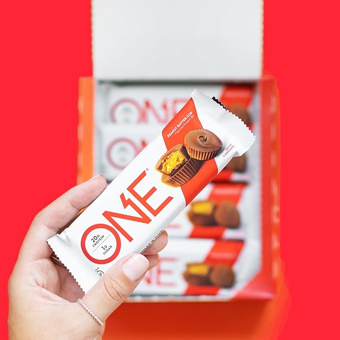 ONE Protein Bars Peanut Butter Cup Gluten Free Protein Bar with 20g Protein and only 1g Sugar &amp Protein Bars Smores Gluten Free Protein Bars with 20g Protein and only 1g Sugar