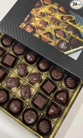 Assorted Dark Chocolate Bon Bons – 24 Piece Dark Chocolate Candy Box – Nut &amp Fruit Filled Chocolates – 280g
