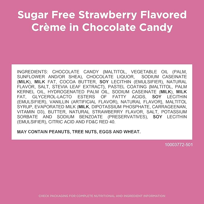 RUSSELL STOVER Sugar Free Strawberry Flavored Crème Candy 2 oz. bag (Pack of 10)