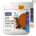 HMR 120 Chocolate Shake &amp 120 Vanilla Shake Meal Replacement Powder Twin Pack 12g Protein 120 Cal 2 Canisters of 12 Servings Each (Van/Choc)