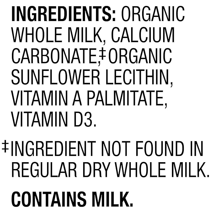 Horizon Organic Instant Dry Whole Milk Powder30.6 ozUSDA OrganicNon-GMOShelf StableGreat for BakingCookingBeveragesEmergency StoragePantry Essential(Pack of 2)