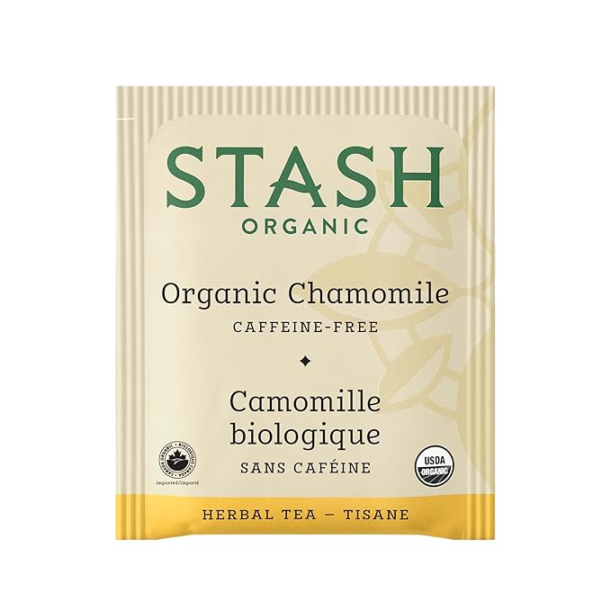 Stash Tea Organic Chamomile Tea Caffeine-Free Non-GMO Project Verified Serve Hot or Iced 96 Tea Bags 16 count (6 pack)