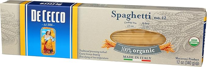 De Cecco Organic Spaghetti Pasta 12 Ounces (Pack Of 12)