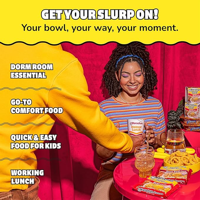 Maruchan Ramen Roast BeefInstant Ramen NoodlesReady to Eat Meals3 Oz(Pack of 48)